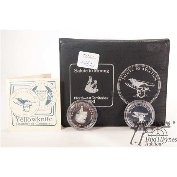 Northwest Territories 1981 Salute to Aviation two coin collector set including two .9999 fine silver
