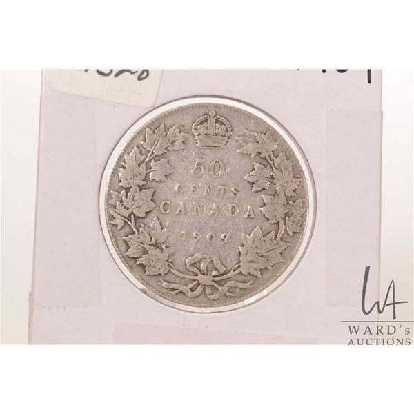 Canadian 1909 half dollar coin