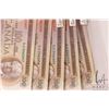 Image 2 : Five Canadian 1975 one hundred dollar bills with sequential serial numbering from AJC346266157 throu