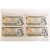 Image 1 : Four Canadian 1973 one dollar bills