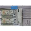 Image 3 : Uncut sheet of forty 1973 Canadian one dollar bills
