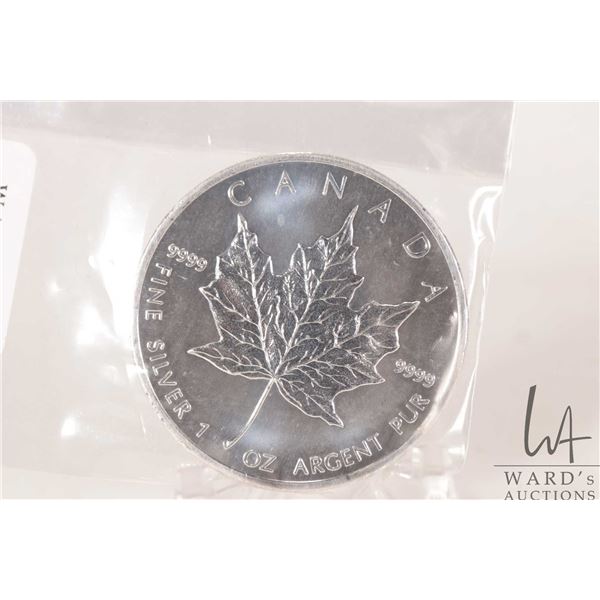 2013 Canadian five dollar .9999 fine silver maple leaf coin. (31.10 grams of .9999 silver)