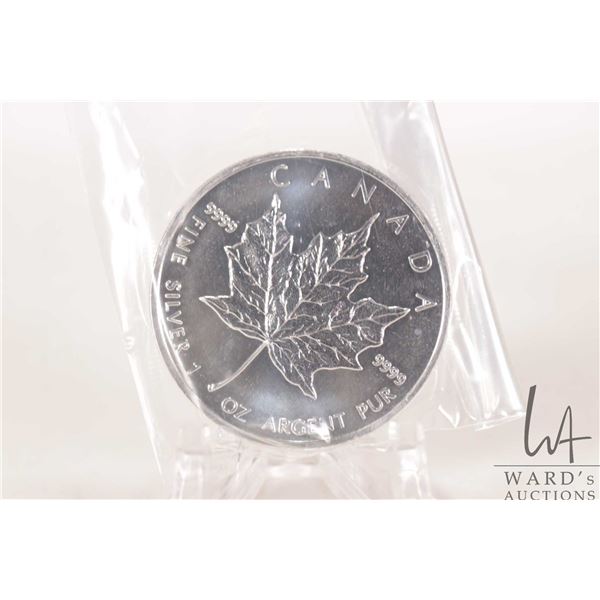 2013 Canadian five dollar .9999 fine silver maple leaf coin. (31.10 grams of .9999 silver)