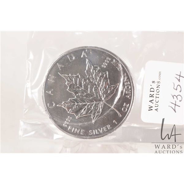 2013 Canadian five dollar .9999 fine silver maple leaf coin. (31.10 grams of .9999 silver)
