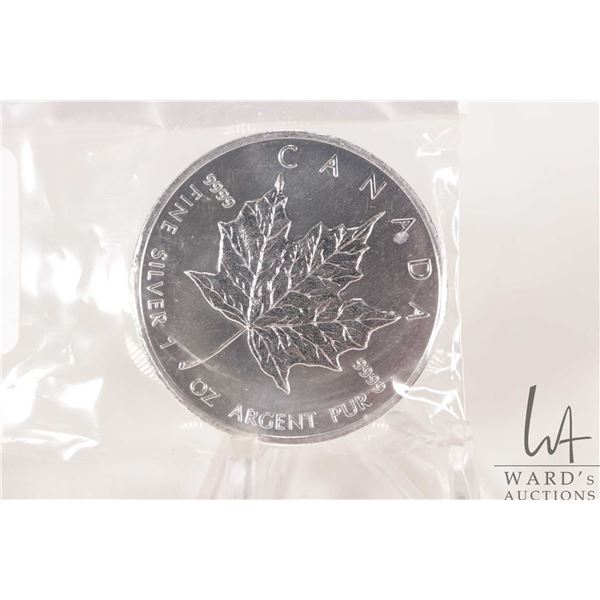 2013 Canadian five dollar .9999 fine silver maple leaf coin. (31.10 grams of .9999 silver)