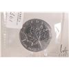 Image 1 : Royal Canadian Mint 1990 five dollar .9999 fine silver Maple Leaf coin. (31.10 grams of .9999 silver