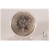 Image 1 : Royal Canadian Mint 2014 five dollar .9999 fine silver Maple Leaf coin. (31.10 grams of .9999 silver