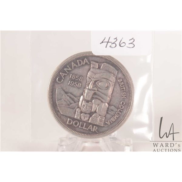 1958 Canadian silver dollar