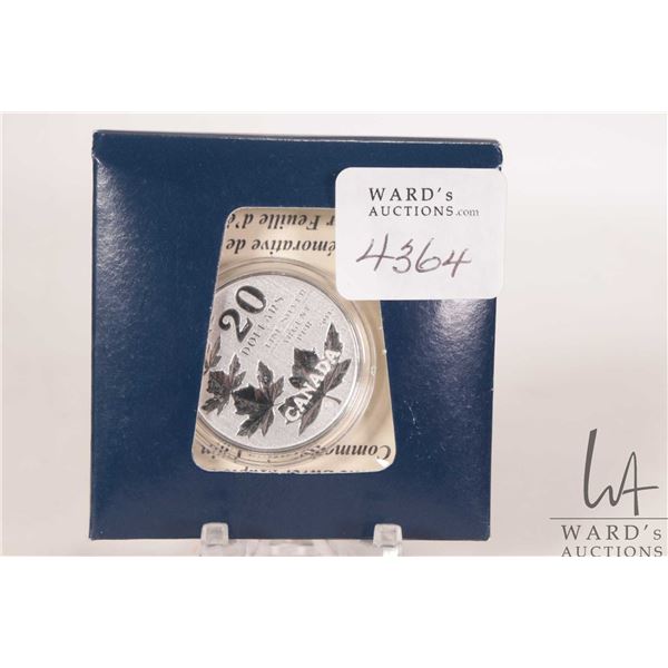 Royal Canadian Mint 2011 .9999 fine silver twenty dollar Maple Leaf commemorative coin. (7.96 grams 