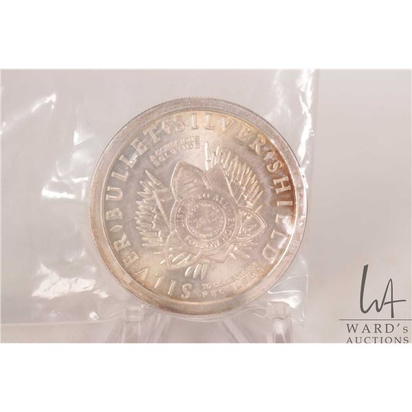 Silver Bullet Silver Shield 2013 .999 fine silver Cannabis coin. (31.10 grams of .999 silver)