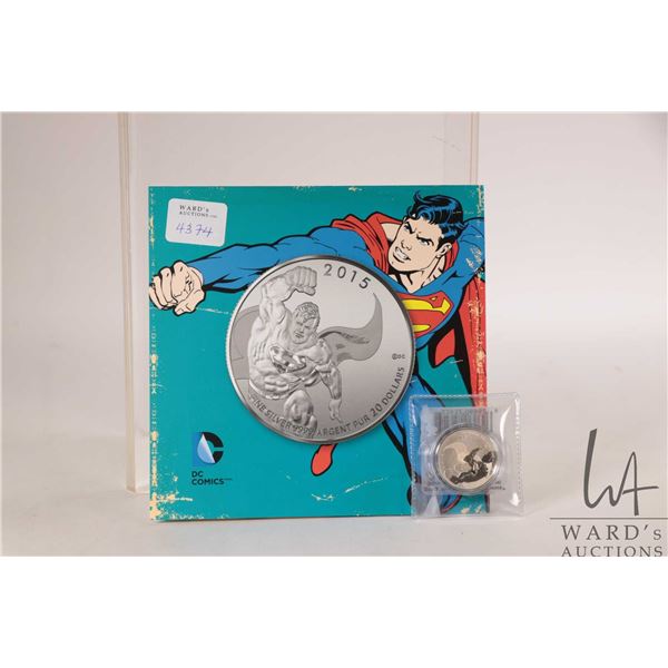 2015 Royal Canadian Mint $20, .9999 fine silver "DC. Comics Originals-Superman" coin. (7.96 grams of