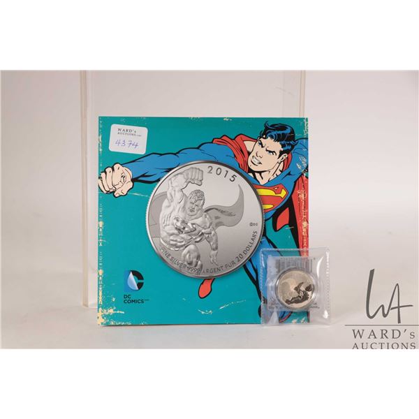2015 Royal Canadian Mint $20, .9999 fine silver "DC. Comics Originals-Superman" coin. (7.96 grams of