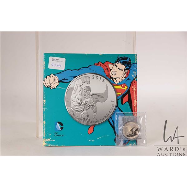 2015 Royal Canadian Mint $20, .9999 fine silver "DC. Comics Originals-Superman" coin. (7.96 grams of