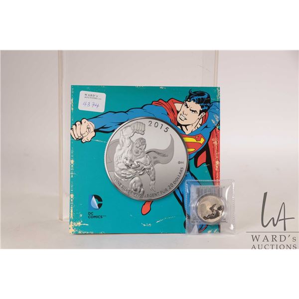 2015 Royal Canadian Mint $20, .9999 fine silver "DC. Comics Originals-Superman" coin. (7.96 grams of