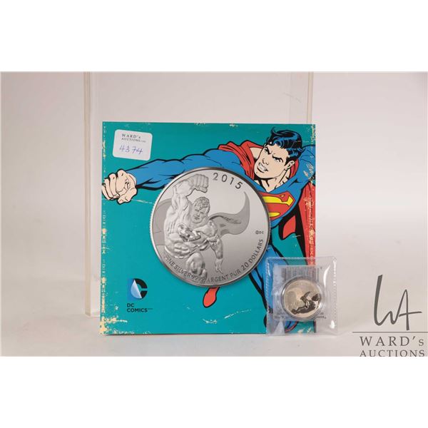 2015 Royal Canadian Mint $20, .9999 fine silver "DC. Comics Originals-Superman" coin. (7.96 grams of