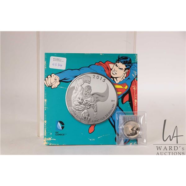 2015 Royal Canadian Mint $20, .9999 fine silver "DC. Comics Originals-Superman" coin. (7.96 grams of