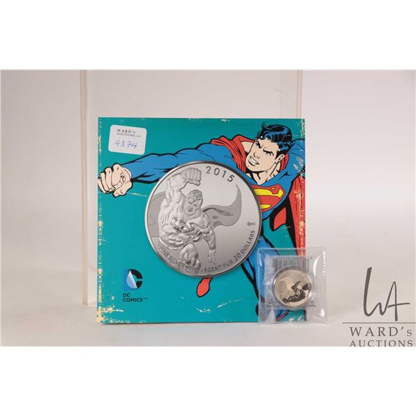 2015 Royal Canadian Mint $20, .9999 fine silver "DC. Comics Originals-Superman" coin. (7.96 grams of