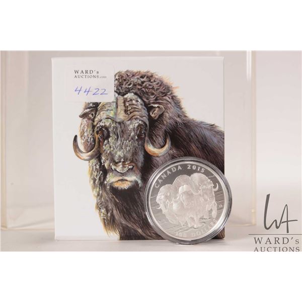 2015 Royal Canadian Mint $100, .9999 fine silver "The Musk Ox: Ancient Dweller of the High Arctic" c