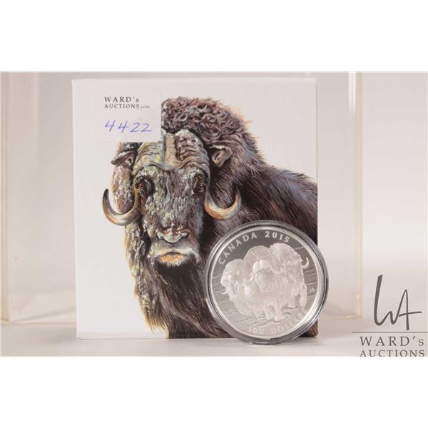 2015 Royal Canadian Mint $100, .9999 fine silver "The Musk Ox: Ancient Dweller of the High Arctic" c