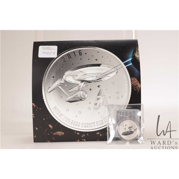 2016 Royal Canadian Mint $20, .9999 fine silver "Star Trek- Enterprise" coin. (7.96 grams of .9999 s