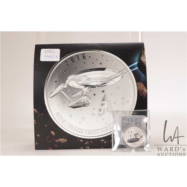 2016 Royal Canadian Mint $20, .9999 fine silver "Star Trek- Enterprise" coin. (7.96 grams of .9999 s
