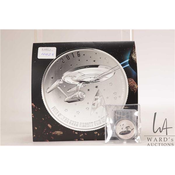 2016 Royal Canadian Mint $20, .9999 fine silver "Star Trek- Enterprise" coin. (7.96 grams of .9999 s