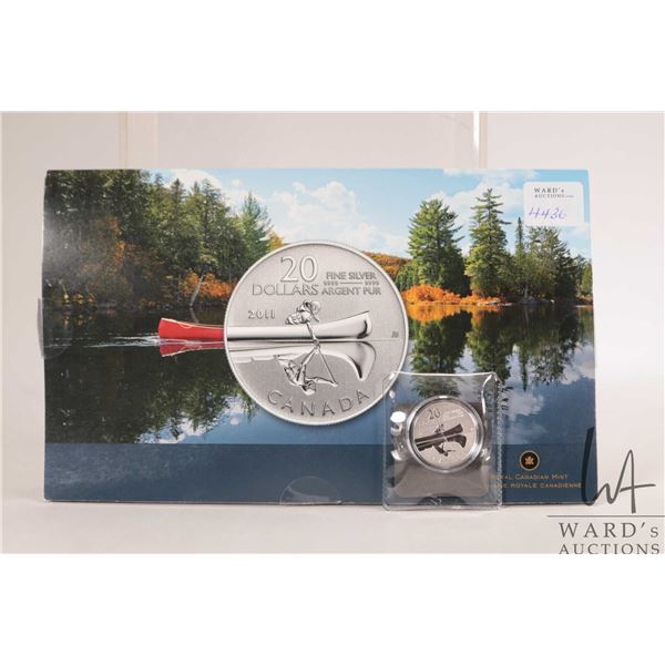 2011 Royal Canadian Mint $20, .9999 fine silver commemorative coin featuring mirrored reflection rep