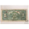 Image 2 : 1937 Bank of Canadian $1 bank note in heavily circulated condition