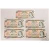 Image 1 : Five 1979 Bank of Canada $20 bills in circulated condition