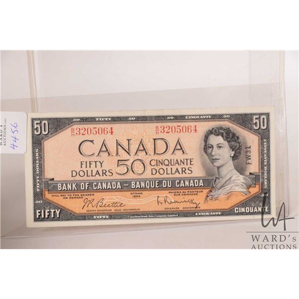 1954 Bank of Canada $50 bill in circulated condition