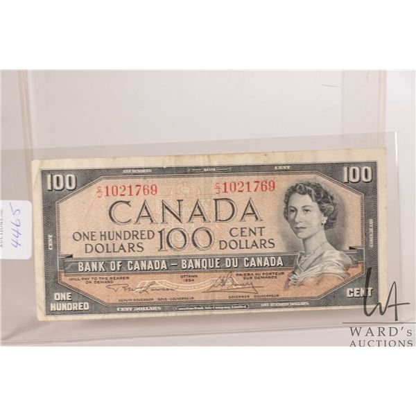 1954 Bank of Canada $100 bill