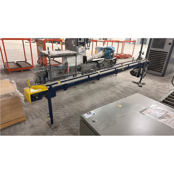 12FT POWER CONVEYER BELT SYSTEM - 8" WIDE/ADJUSTABLE HEIGHT