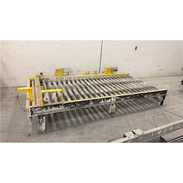 APPROX. 8FT X 5FT ROLLER CONVEYER SECTION  (FITS THE LANTECH PALLET WRAPPING SYSTEM)