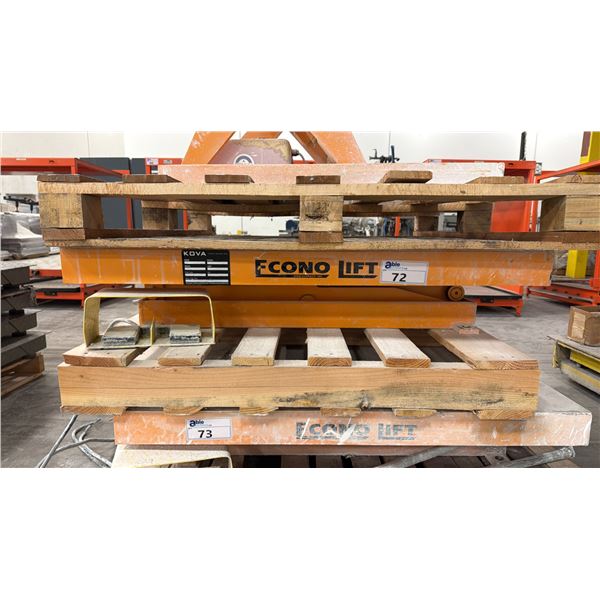 ECONO LIFT 4000 LBS. CAPACITY SCISSOR LIFT METAL WORK PLATFORM - APPROX. 40" X 42" X 33"