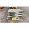 Image 3 : GROUP OF 4 CHECKER-PLATE METAL SCALE PLATFORMS - APPROX. 40" X 48"