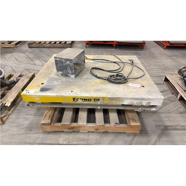 ECONO LIFT 3000 LBS. CAPACITY SCISSOR LIFT METAL WORK PLATFORM - APPROX. 40" X 48"