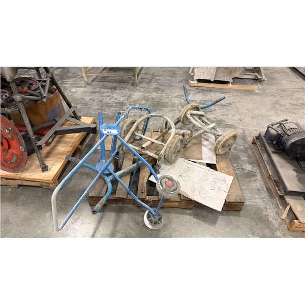 2 BARREL DOLLIES AND 1 PAINTERS DOLLY