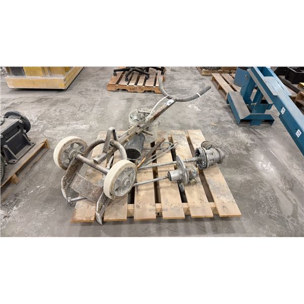 2 PNEUMATIC MIXERS AND 1 BARREL DOLLY