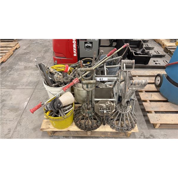 PALLET FULL OF ASSORTED TOOLS AND EQUIPMENT