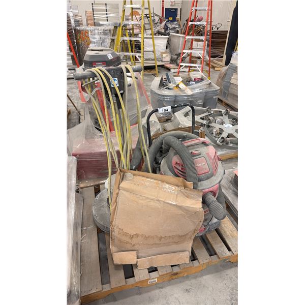 LARGE CAPACITY WET/DRY SHOP VAC AND CLARKE CFP PRO FLOOR BUFFER