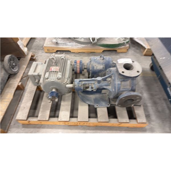 INDUSTRIAL ELECTRIC MOTOR AND 2 INDUSTRIAL PUMPS