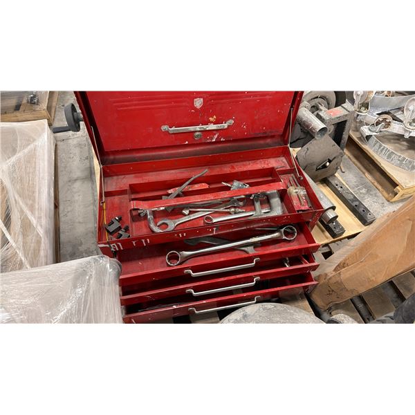 KING INDUSTRIAL MILLING & DRILLING MACHINE WITH ASSORTED TOOLS, TOOL BOX W/CONTENTS,