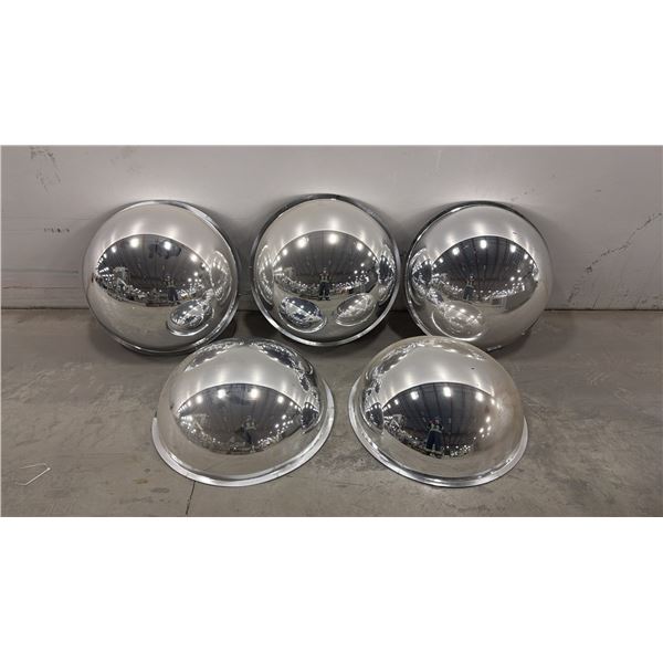 GROUP OF (5) ACRYLIC CONVEX 27" DIAMETER SAFETY MIRRORS