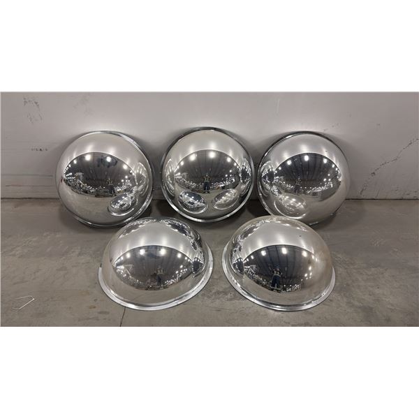 GROUP OF (5) ACRYLIC CONVEX 27" DIAMETER SAFETY MIRRORS