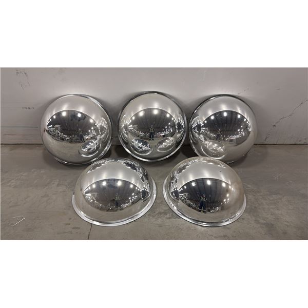GROUP OF (5) ACRYLIC CONVEX 27" DIAMETER SAFETY MIRRORS