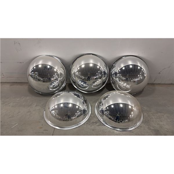 GROUP OF (5) ACRYLIC CONVEX 27" DIAMETER SAFETY MIRRORS