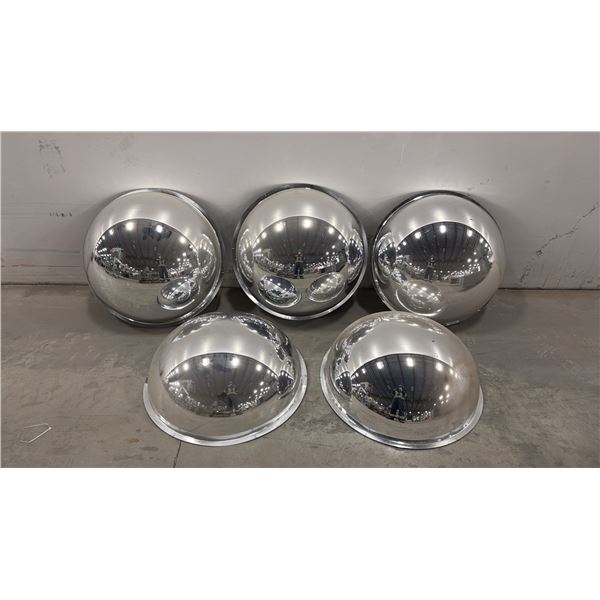 GROUP OF (5) ACRYLIC CONVEX 27" DIAMETER SAFETY MIRRORS