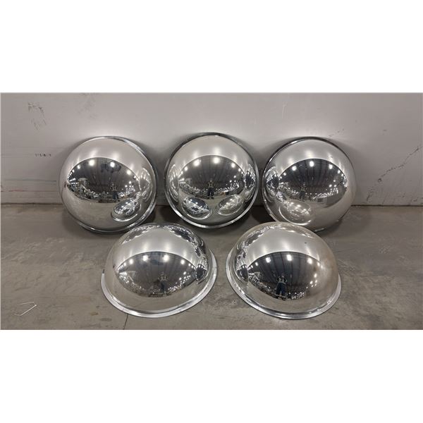 GROUP OF (5) ACRYLIC CONVEX 27" DIAMETER SAFETY MIRRORS