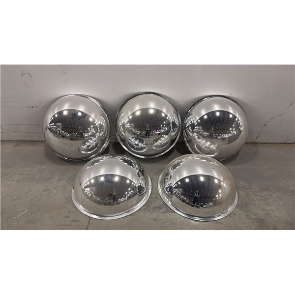 GROUP OF (5) ACRYLIC CONVEX 27" DIAMETER SAFETY MIRRORS