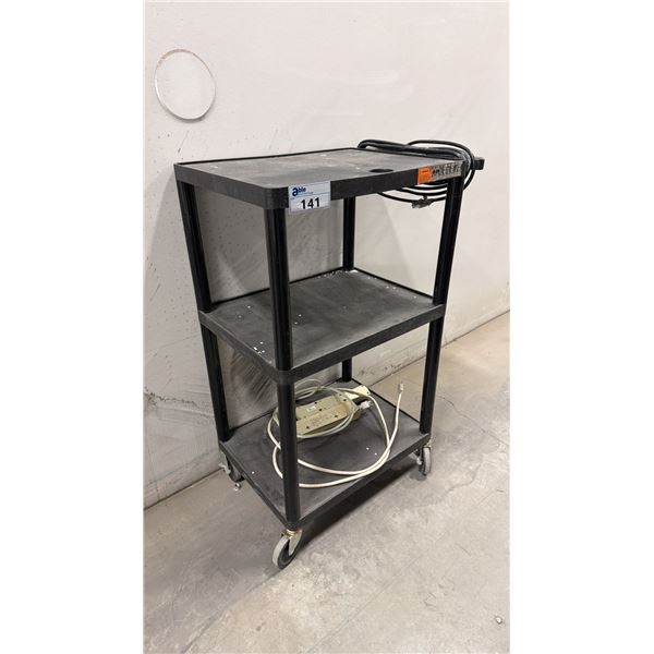 APOLLO 3 TIER MOBILE A/V STAND (BLACK)